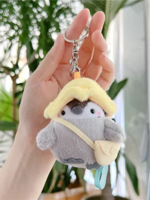 8cm Penguin Yellow Bag Keychain